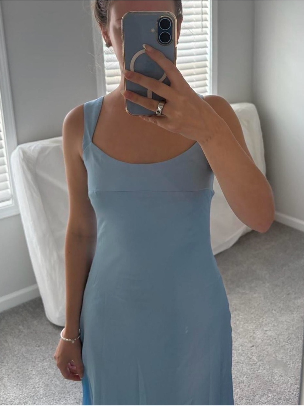 Peppermayo Powder Blue Square-Neck Maxi Dress - Picture 3 of 3